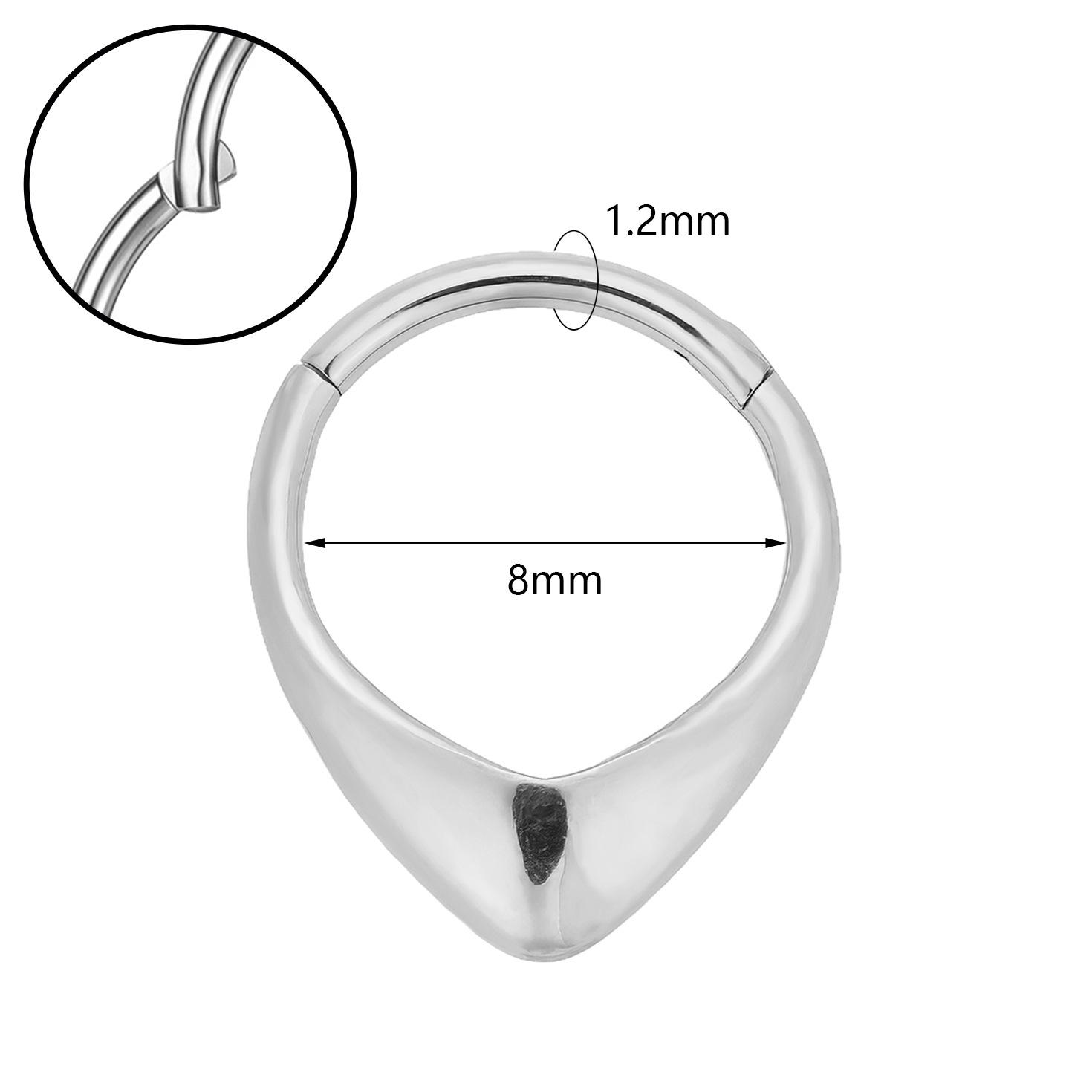 316 Stainless Steel Silver Plated Trendy Gift Human Body Puncture Nose Nail Nose Ring Nose Hinge 1.2*8