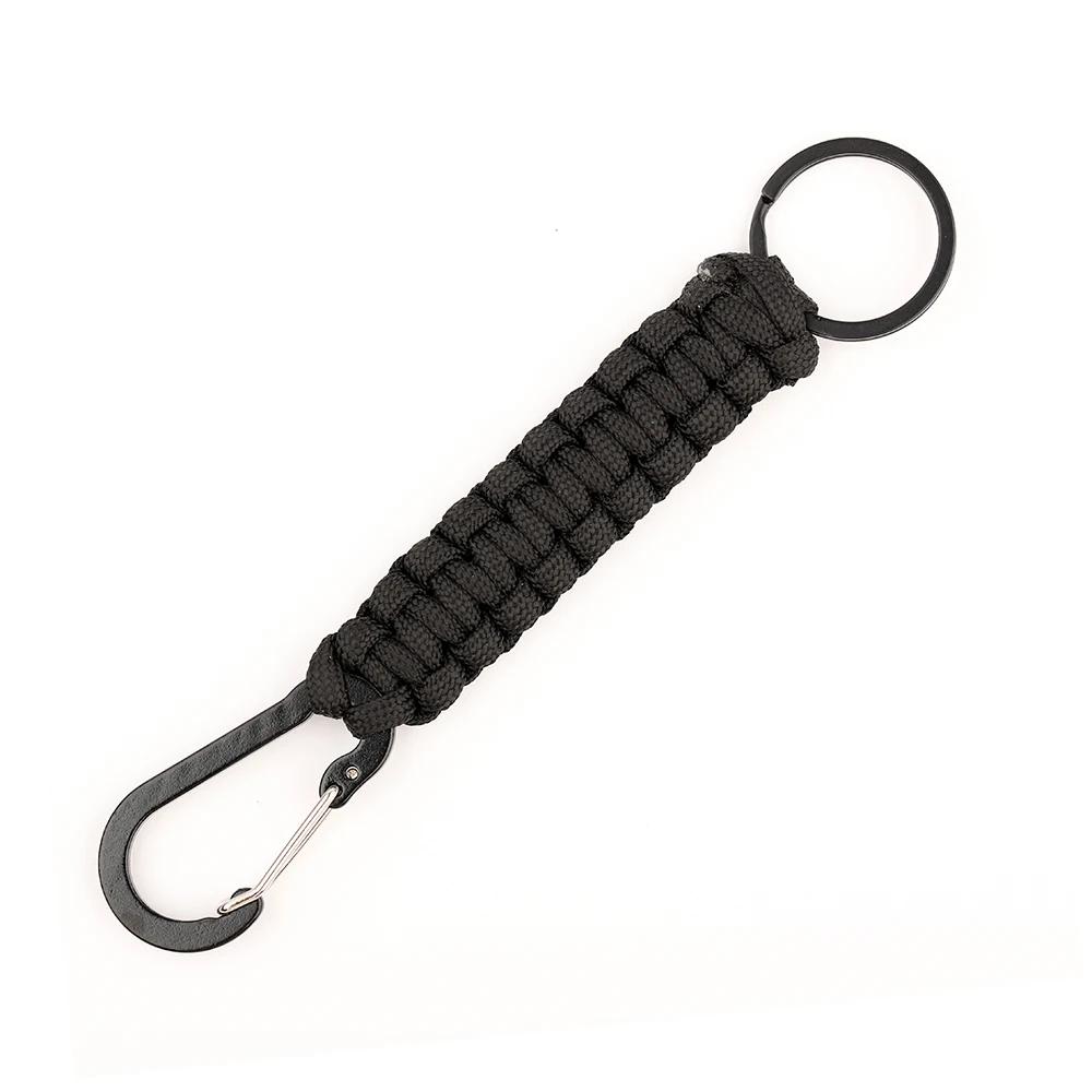 Paracord Keychain Carabiner Clip Military Braided Cord Rope Lanyard Emergency Knot Outdoor Survival Tools For Keys/Men/Women