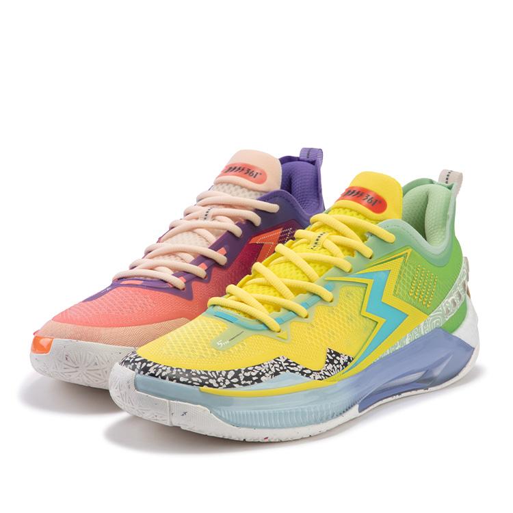 New 361° BIG3 5.0 Quick PRO TH Cushioning Anti Slip Wear Resistant Breathability Low Top Basketball Shoes Men's Fig Green 672421111-10