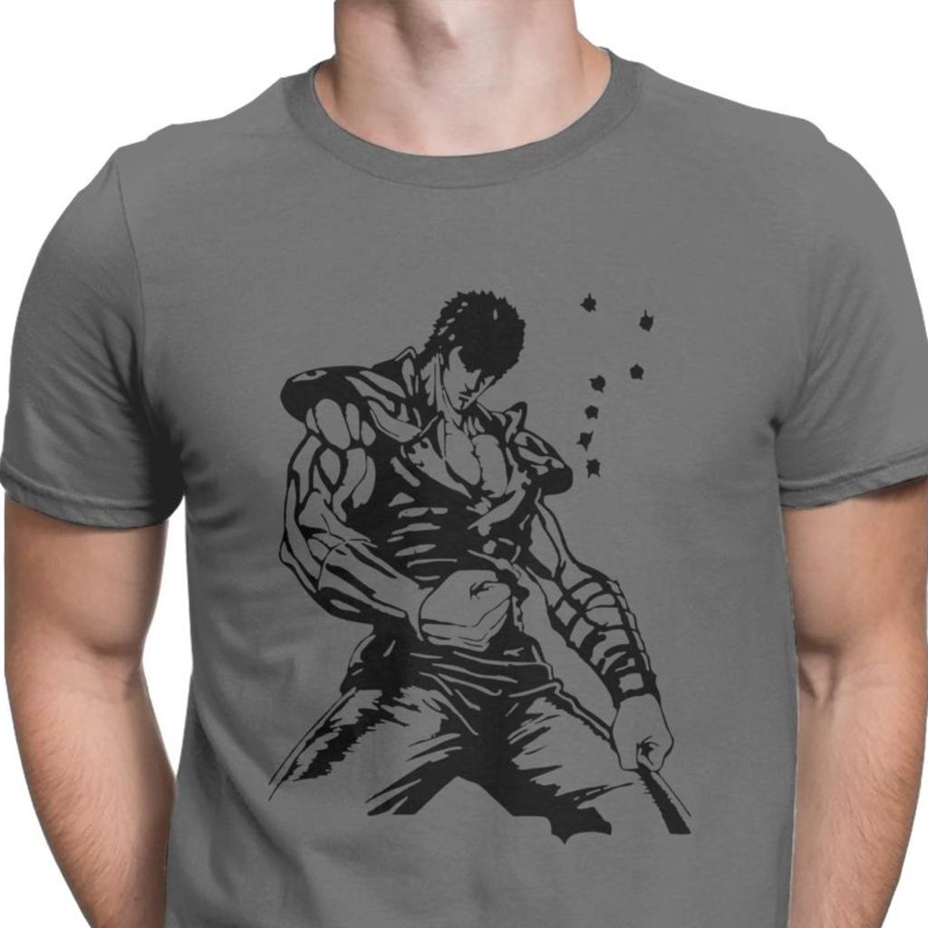 Kenshiro Hokuto No Ken T-Shirt Herren Fist of the North Star Mode Baumwoll-T-Shirts T-Shirts Camisas Hombre