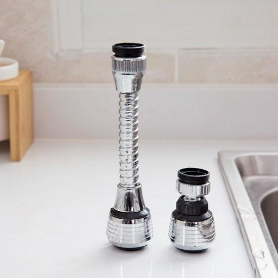 Universal Kitchen & Bathroom Faucet Filter with Splash-Proof, Water-Saving Shower Head Extension