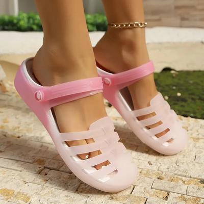 Nuovi Sandali in Gelatina Estivi da Donna 2025 Scarpe Basse Casual da Esterno per Giardino Spiaggia Pantofole da Donna Scarpe da Donna Morbide Traspiranti