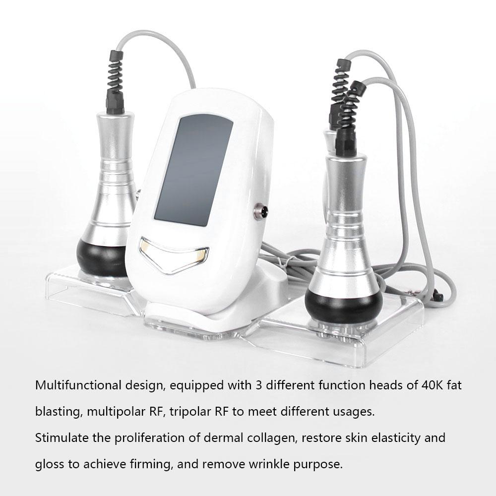40K kavitasjoner Kroppsslankemaskin RF Tripolar Skin Rejuvenation Lifting Machine Multipolar