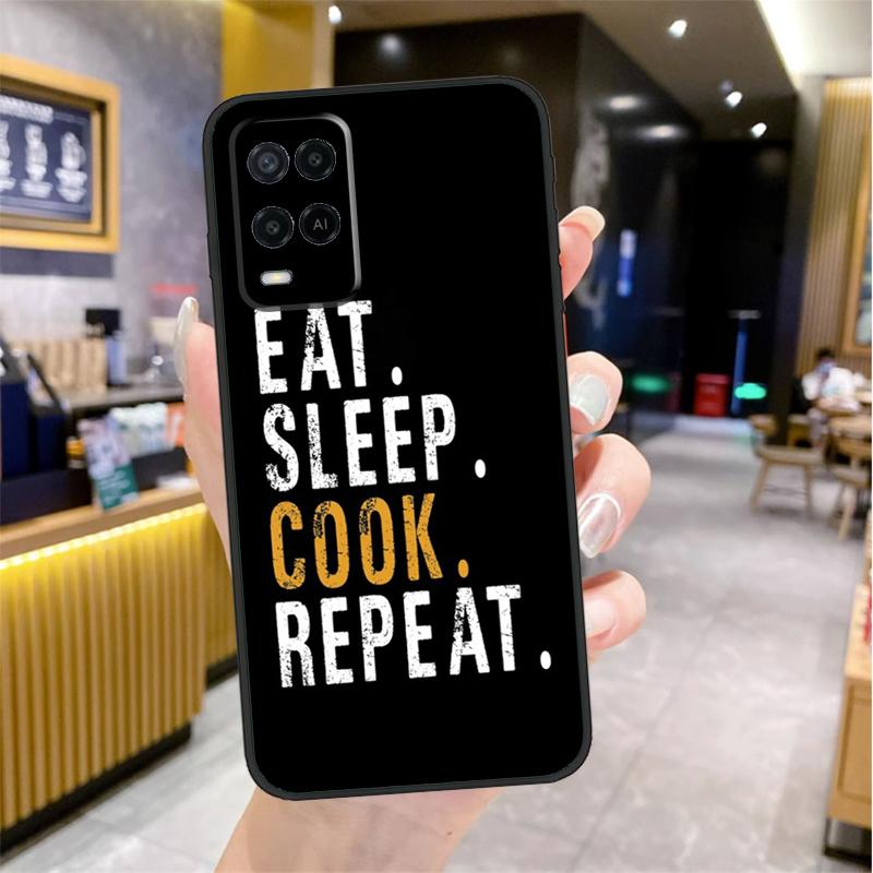 Cooking Chef Case For Oppo A74 A54 A94 A78 A98 A18 A60 A80 A40 A38 A58 A96 A76 A16 A15 A17 A57 A77 A5 Pro