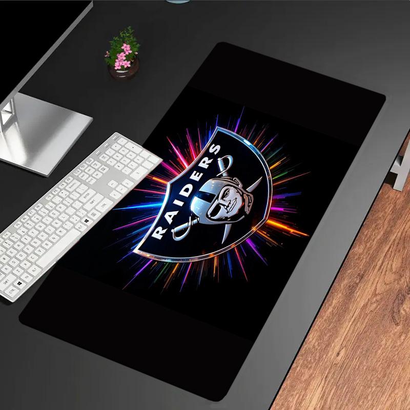 Raiders Team Logo Design mouse pad, rubber base, esports desk mat, mouse pad for gamers and office use, gaming desk , easy to clean mat