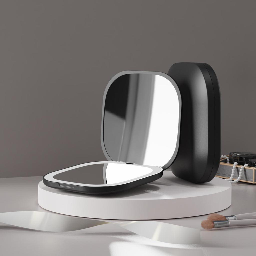Portable Mini LED Lighted Foldable Makeup Mirror with Custom Logo