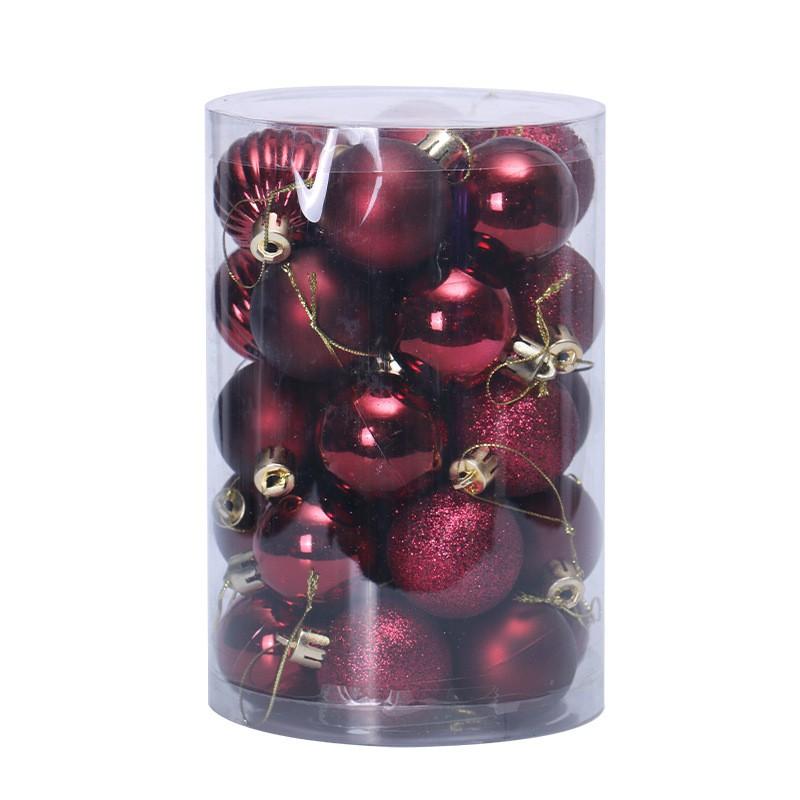 34pcs Christmas Ornament Set 4cm Decorative Baubles Tree Hanging - Assorted Colors Shapes