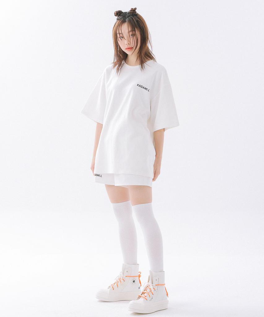 Kagamiel Oversized 1990 Logo T-Shirt White