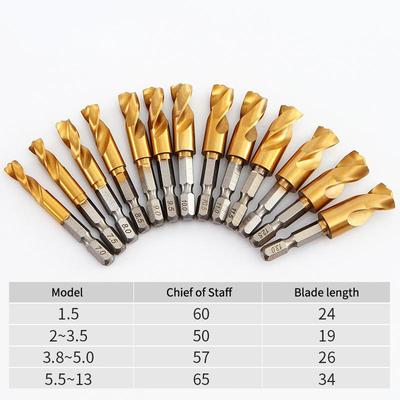 Foret Hélicoïdal Haute Dureté 2-10 mm Queue Hexagonale Ouvre-Trou Ultra-Court Acier Inoxydable Foret Spécial Bois Métal