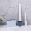 Luxury Toilet Brush Wall Hanging Toilet Brush Long Handled Silicone Toilet Brush Soft Bristles WC Cleaning Brush Clean Tool Bathroom Accessories