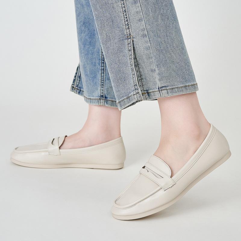 Fashion Women Walking Loafers 2025 New Autumn Fashion Retro Leisure Flats Shoes Comfortable Loafers Outside Slip On Women Flats Shoes