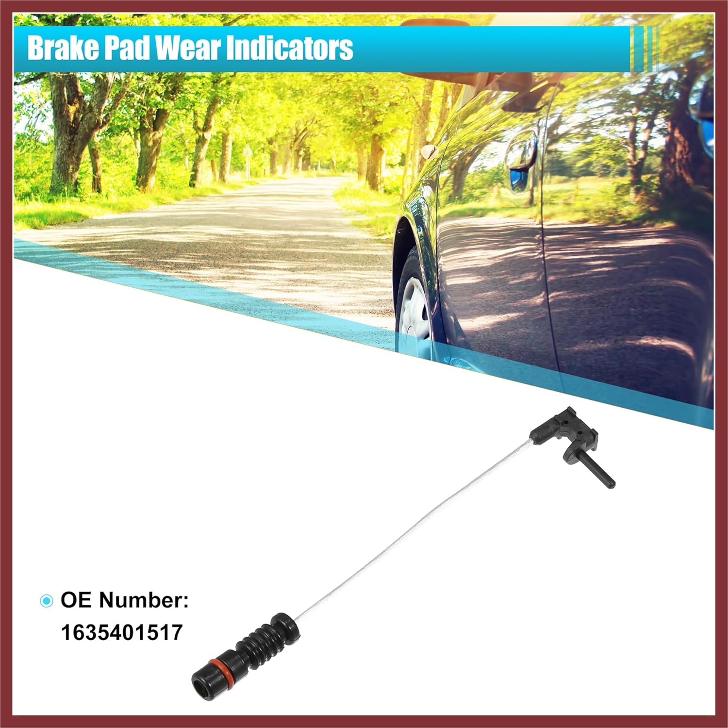 4pcs 1635401517 Car Front Rear Disc Brake Pad Wear Sensor Brake Pad Wear Indicators for Mercedes-Benz W163 Replace Parts