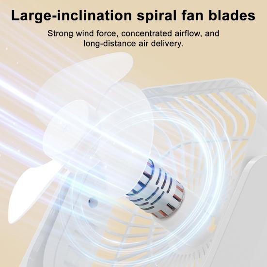 Asztali ventilátor állítható szöggel 3 szélsebesség Erős légáramlás Alacsony zajszint Újratölthető Asztali Akasztható Elektromos Ventilátor Léghűtő