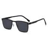 Unisex Trendy Large Frame Metal Sunglasses with High-End Style