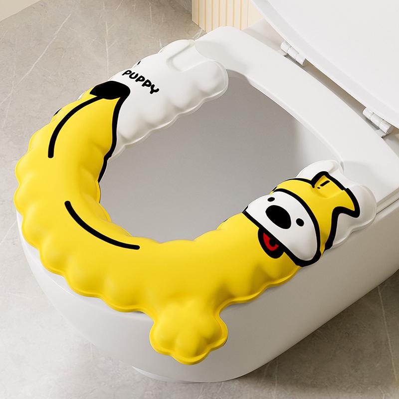 

New Four Seasons Universal Waterproof Wash-free Half-pack Toilet Seat Cushion Thickened Cartoon Adhesive Toilet Seat Cushion