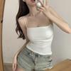 Pleated Strappy Camisole with Padded Bandeau One-Piece Wireless Top