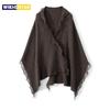 100% Pure Merino Wool Tassel Shawl Wrap Elegant Fashionable Warmth for Women