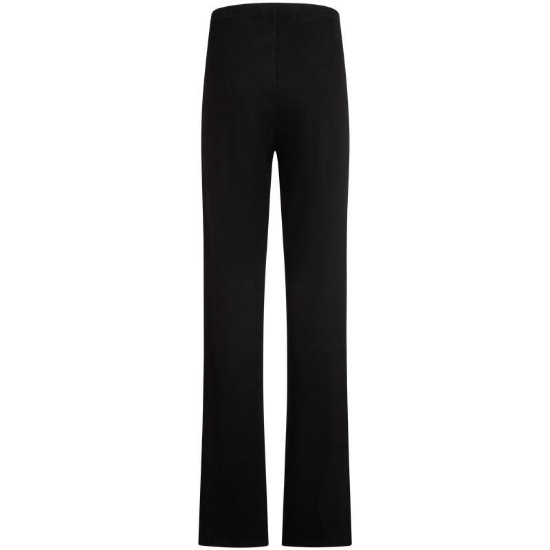 Calvin Klein Ribbed Stretch Slim Fit Straight Leg Casual Pants Women Bottoms Space-Black J222598