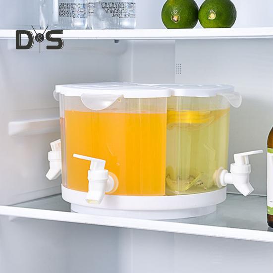 3L Easy To Clean Drink Dispenser Compartments Durable Fridge Lemonade Fruit Teapot