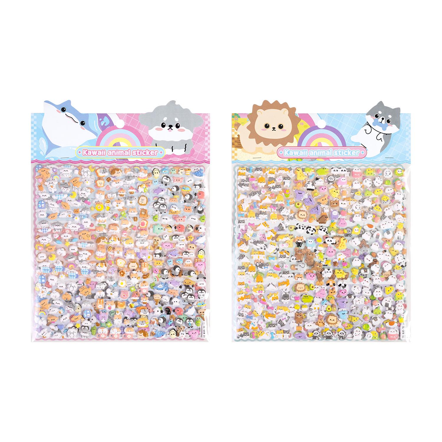 

3D Мультяшные Животные Поролоновые Наклейки для Детей - Двойной Слой, Ручная Работа, Образовательные, Наградные Наклейки