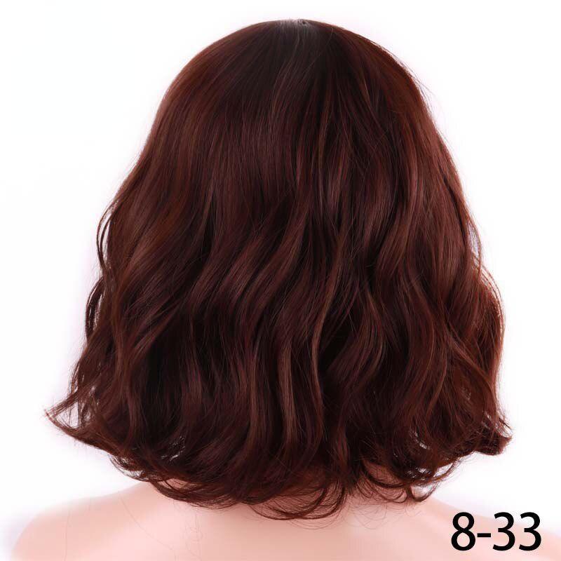 

MISSQUEEN Короткие волнистые синтетические волосы 8 цветов в наличии парик для женщин термостойкие повседневные полные накладные волосы 8-33