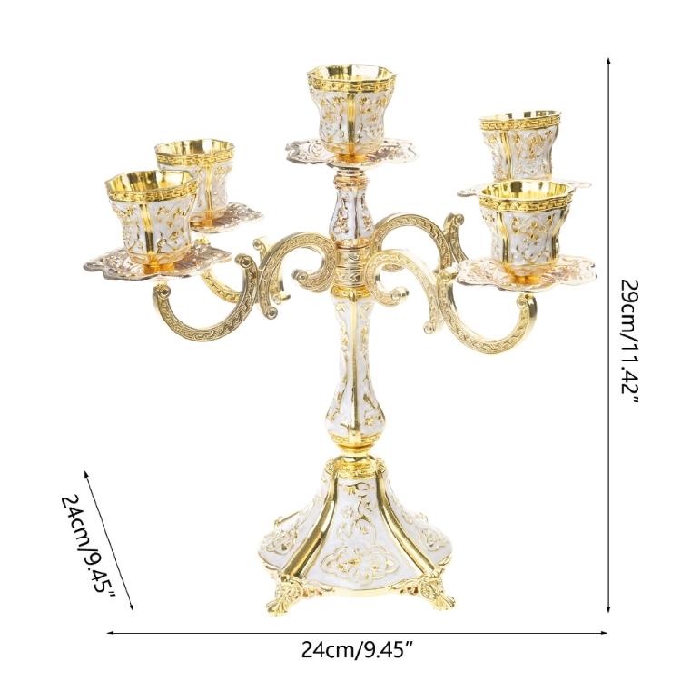 Elegant European Metal Candle Holder for Festival Occasion Night Decorations