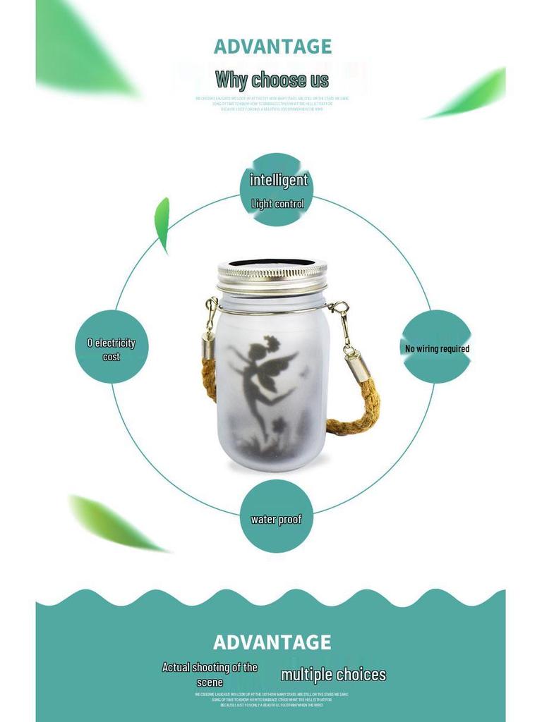 Waterproof Solar Fairy Bottle String Lights for Garden and Balcony Decoration