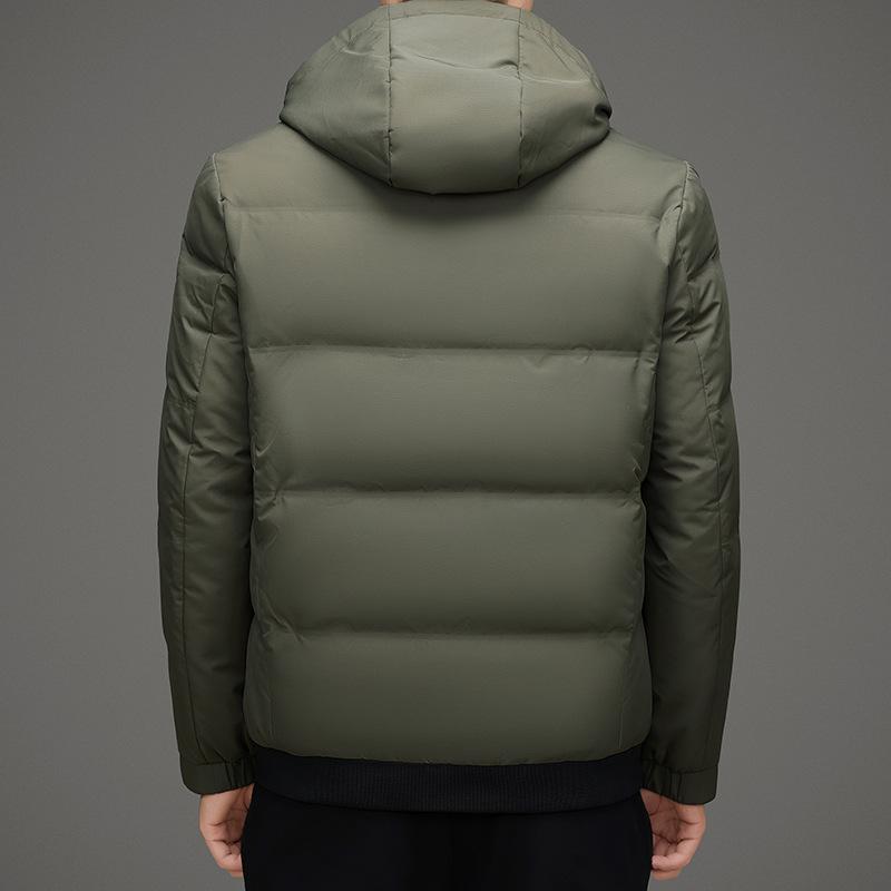 Casual Light Down Jacket Men's Simple Hooded Autumn and Winter New Warm Outdoor Down Jacket