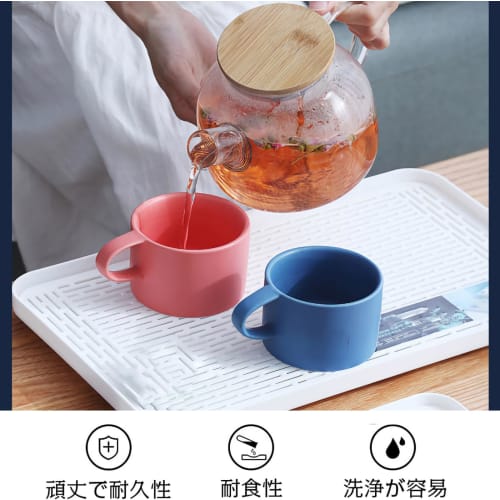 BaraRose Plastic Dish Drainer and Dish Tray (White, 30*17.5*2.2cm)