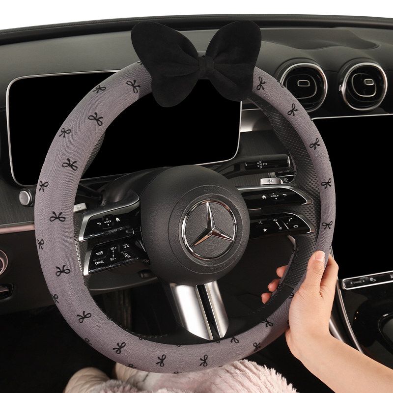 2025 New Four Seasons Bow Car Steering Wheel Cover