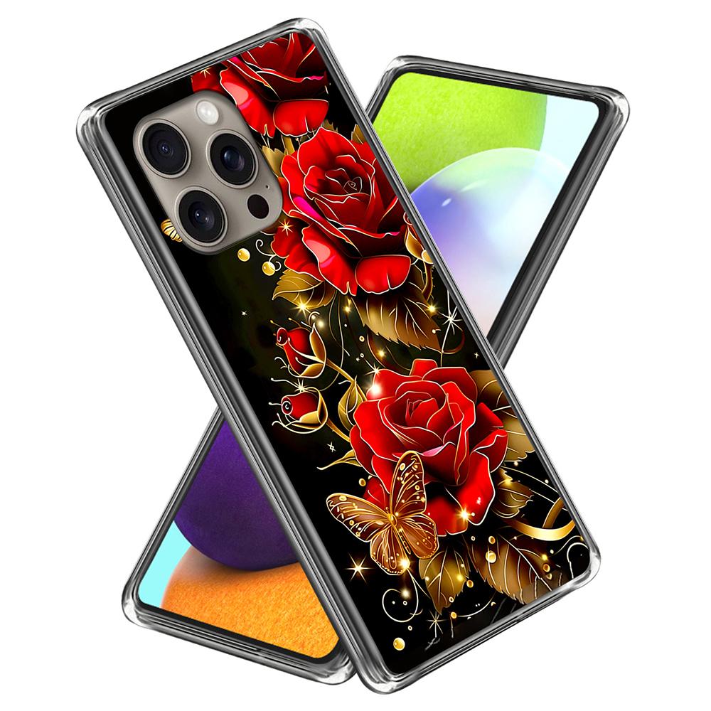 For iPhone 16 Pro Max Case IMD Pattern Printing TPU Shockproof Phone Cover
