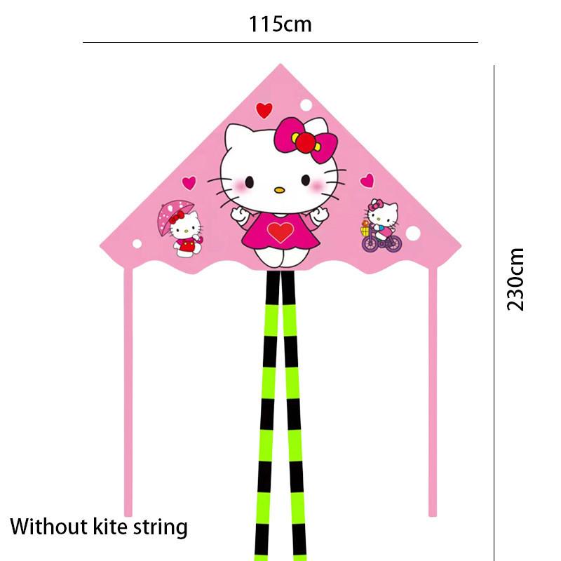 Colorful 1.2 Meter Double-tailed Kite For Children With Easy Flight Ability