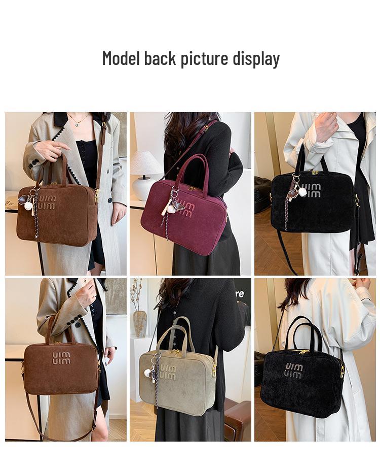 Damen Retro High-End Umhängetasche - Vielseitige kleine quadratische Tasche für Arbeit, Pendeln, Reisen und mehr.