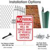 GicnKeuz Large No Parking Signs,18x12 Inches Violators Will Be Towed Away at Vehicle Owner's Expense Signs, Engineer Grade Reflective Aluminum, Fade