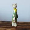 2pcs Modern Cat Figurines Ceramic Miniatures Sculpture Creative Animal Art Statues  Prop
