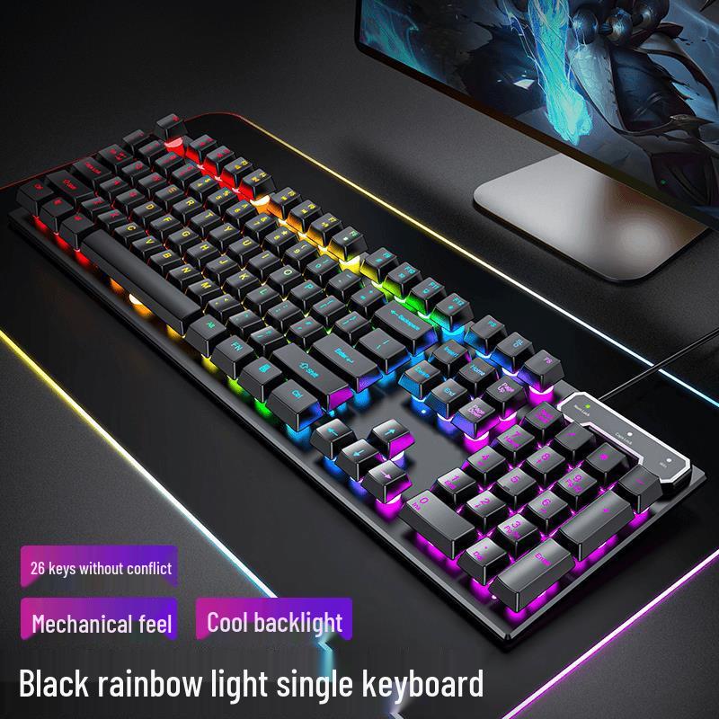 Mechanical Feel K2 Wired Keyboard and Mouse Set for Esports, Office, and Gaming.