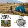 Gasherd für Camping im Freien, winddichter Gasbrenner, tragbarer Picknick-Grillkocher, Speisenwärmer für Rucksackreisen, Wandern, Überlebensausflüge
