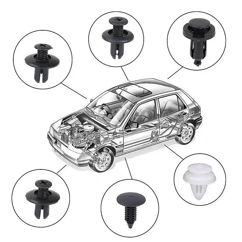 Auto Fastener Clip Mixed Car Body Push Retainer Pin Rivet Bumper Door Trim Panel Fastener Kit Car Clip 100 Box /Bag packaging
