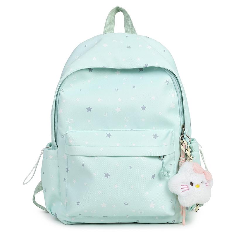 Schoolbag Candy Color Little Star School Bag Female Versatile Junior High School Student Small Fresh Backpack Girls College Style Travel Backpack