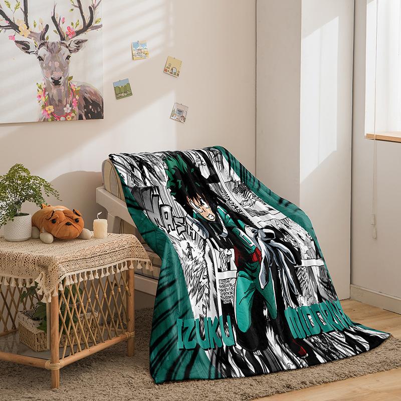 My Hero Series Flannel Blanket 3D Printed Sofa Blanket Thickened Blanket