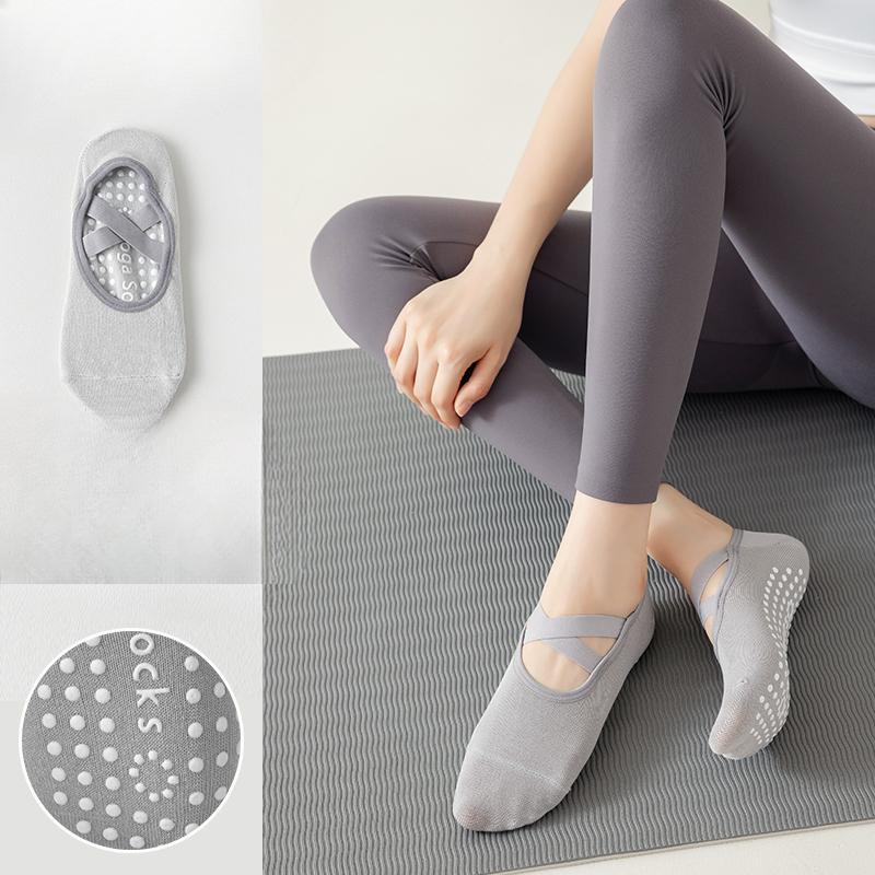 

Женские летние тонкие хлопковые комнатные профессиональные носки для йоги, фитнеса, танцев, пилатеса, спортивные нескользящие носки 1 pair