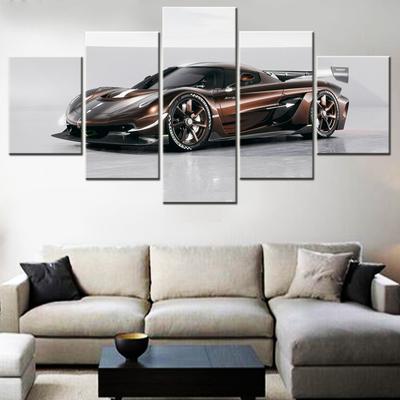5 Pieces Canvas Wall Arts Poster Painting Cool Racing Cars Spear 2025 Wallpaper Mordern Home Decor Picture Printing Artwork