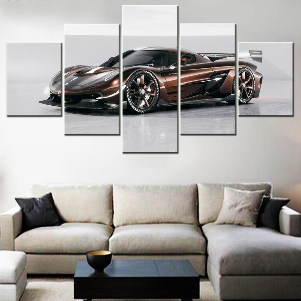 

5 Pieces Canvas Wall Arts Poster Painting Cool Racing Cars Spear 2025 Wallpaper Mordern Home Decor Picture Printing Artwork 20X35 20X45 20X55CM