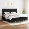 VidaXL Slatted Bed Base with Mattress, Upholstered Bed with Headboard, Double Bed, Adult Bedroom Bed, Modern, 3137103