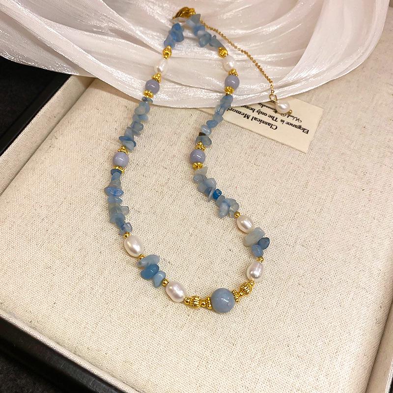 Sweet Dopamine Baroque Pearl Clavicle Necklace - French Fashion Temperament Jewelry for Women