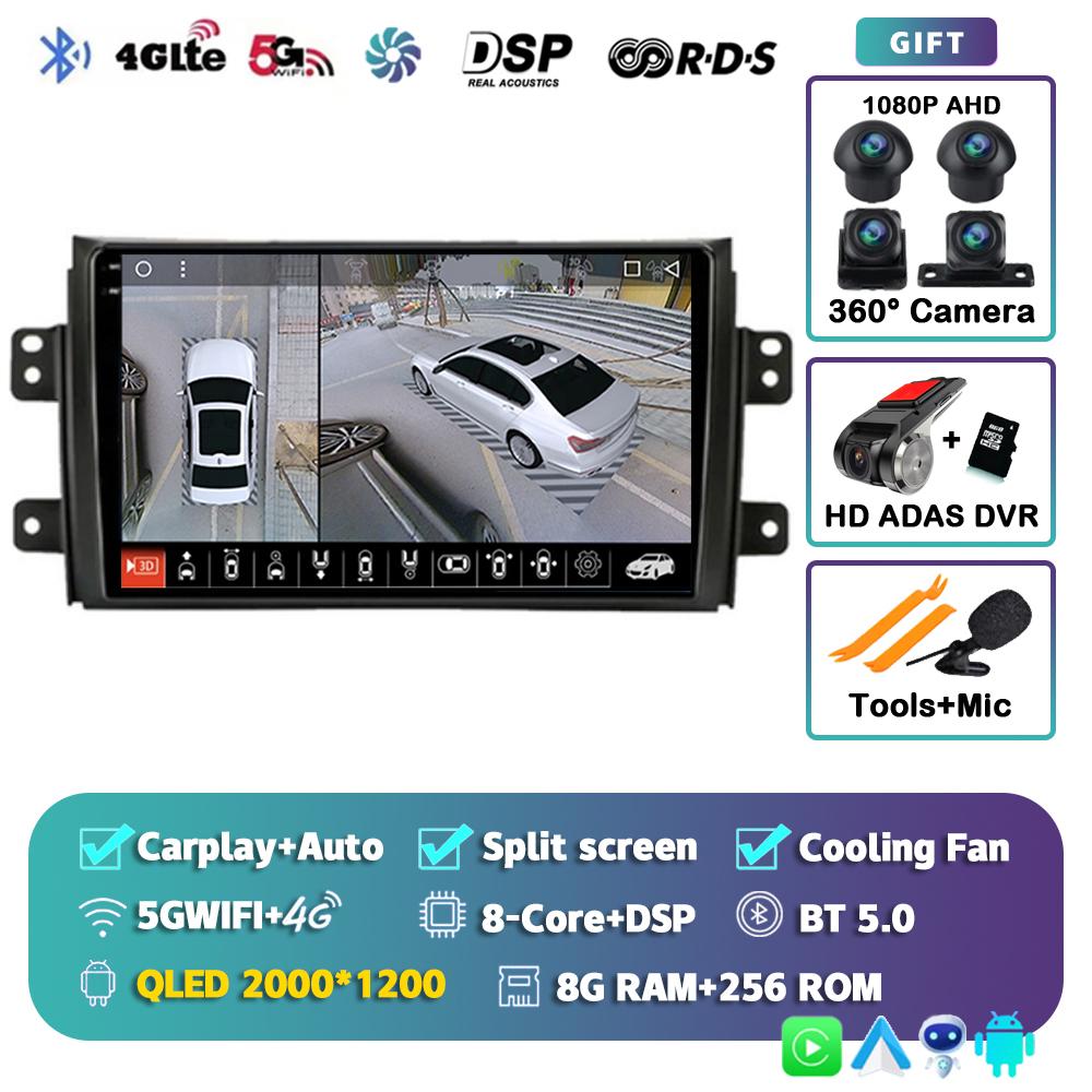 Pentru Suzuki SX4 2006-2013 Fiat Sedici 2005-2014 Android 14 Carplay Radio Auto Navigație Multimedia Player Video Audio 2din Stereo