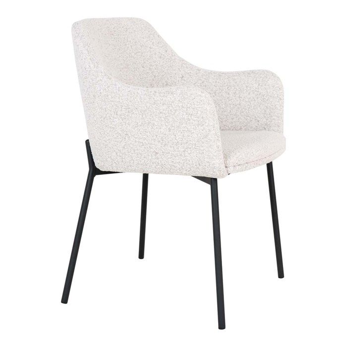Chaise de salle à manger - EBUY24 - Melilla - blanc - acier - Lot de 2 - Assise 47 cm