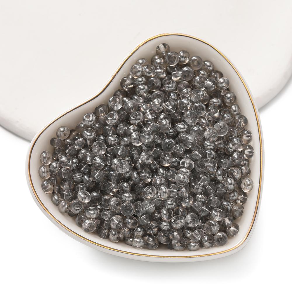 100pcs/Lot 3x4.5mm Glass Flat Round Beads Mini Spacer Loose Bead for Bracelet Necklace Earrings Jewelry Making Accessories