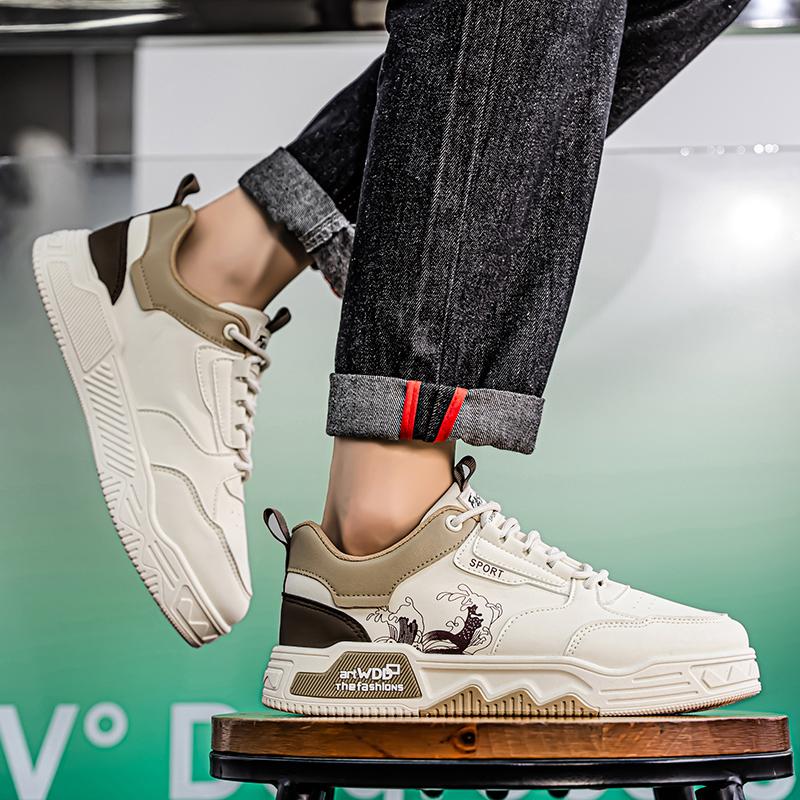Casual Skateboard Shoes For Men Summer Outdoor Breathable Lace-Up Platform Sneakers Fashion Designer Men Shoes Zapatillas Hombre