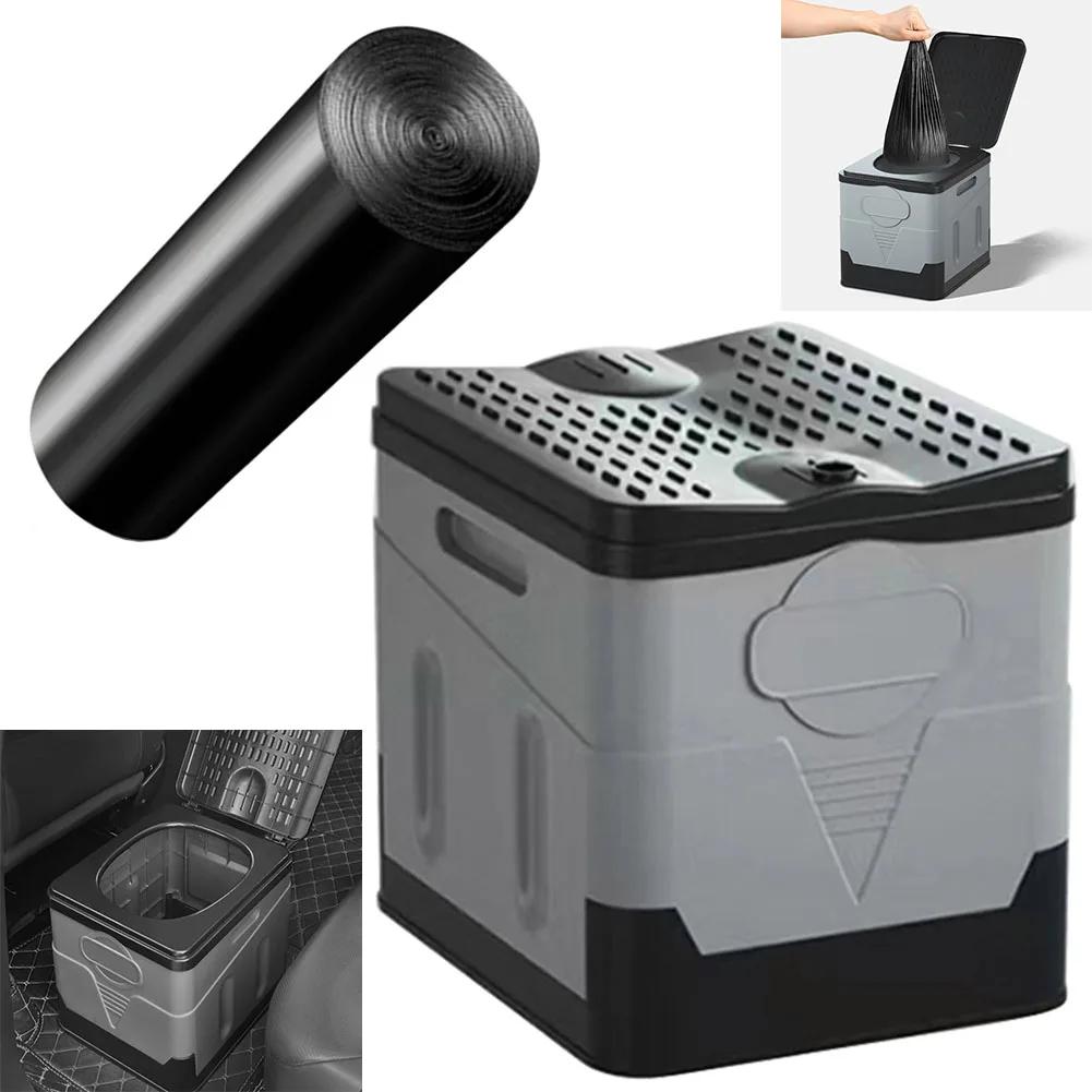 Portable Toilet Car Toilet Bucket Trash Can Travel Outdoor Camp Folding Toilet Reusable For Emergency Self-driving For Adult Kid